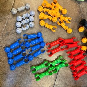 Zoob Builderz Tubes Colorful Stem Building Toys Red Yellow 3 Wheels Replacement